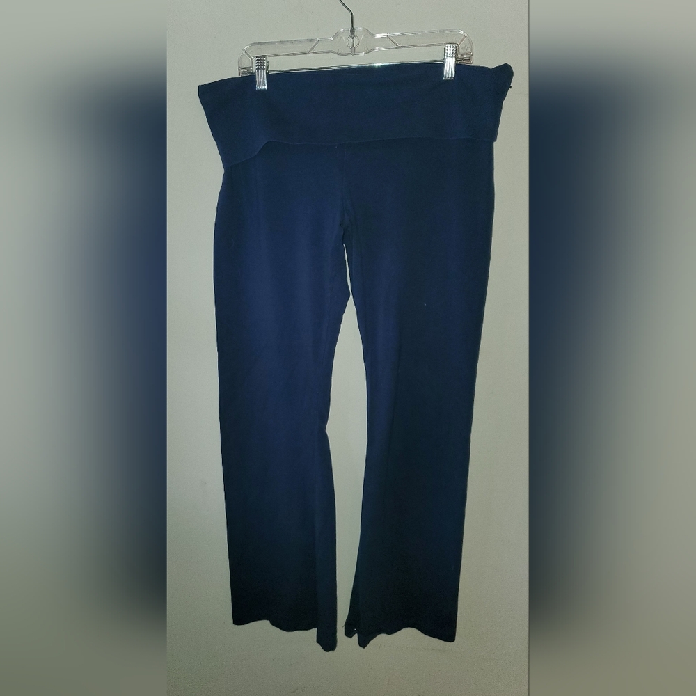PINK Victoria's Secret Navy Blue Foldover Yoga Pants